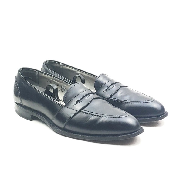 Alden Other - Alden 681 black leather full strap penny loafers